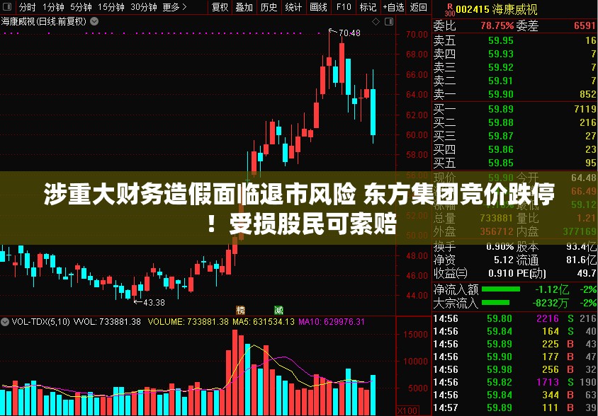 涉重大财务造假面临退市风险 东方集团竞价跌停！受损股民可索赔